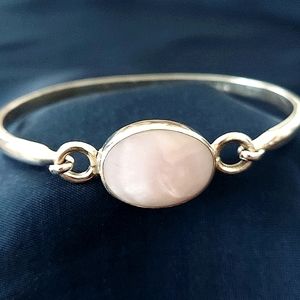 Stunning Sterling Silver and Rose Quartz Bracelet